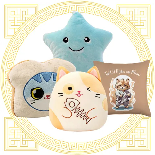 Plush Pillows & Cushions