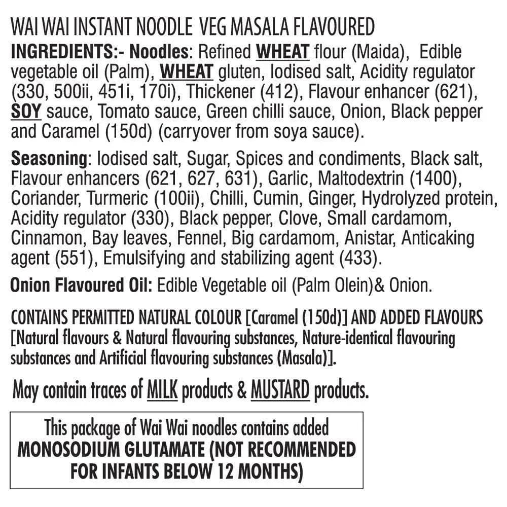 Wai Wai Ready to Eat Veg Masala Flavoured Instant Noodles 70 g Main Image 5