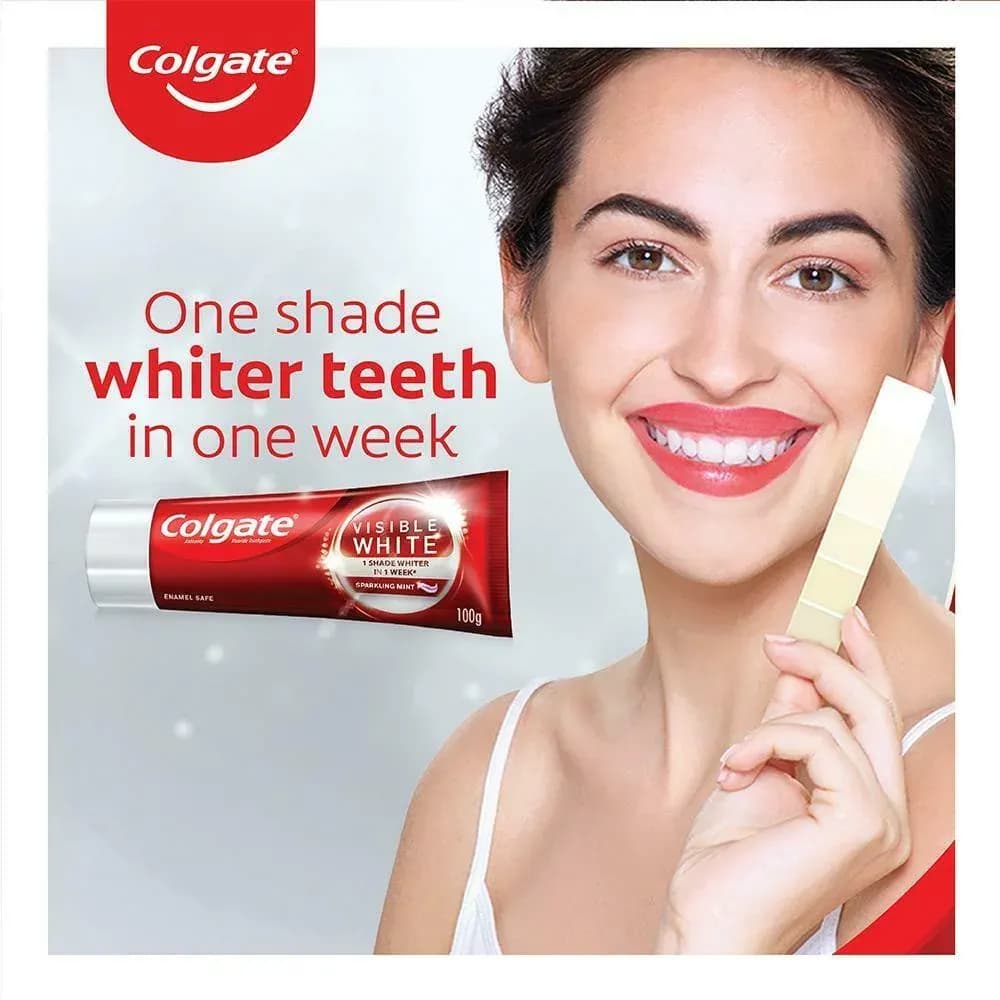 Colgate Visible White Sparkling Mint Toothpaste 100 g (Pack of 2) Main Image 3