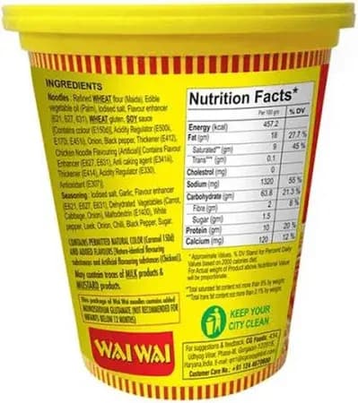 WAI WAI RTE CHICKEN CUP NOODLES 70G Main Image 3