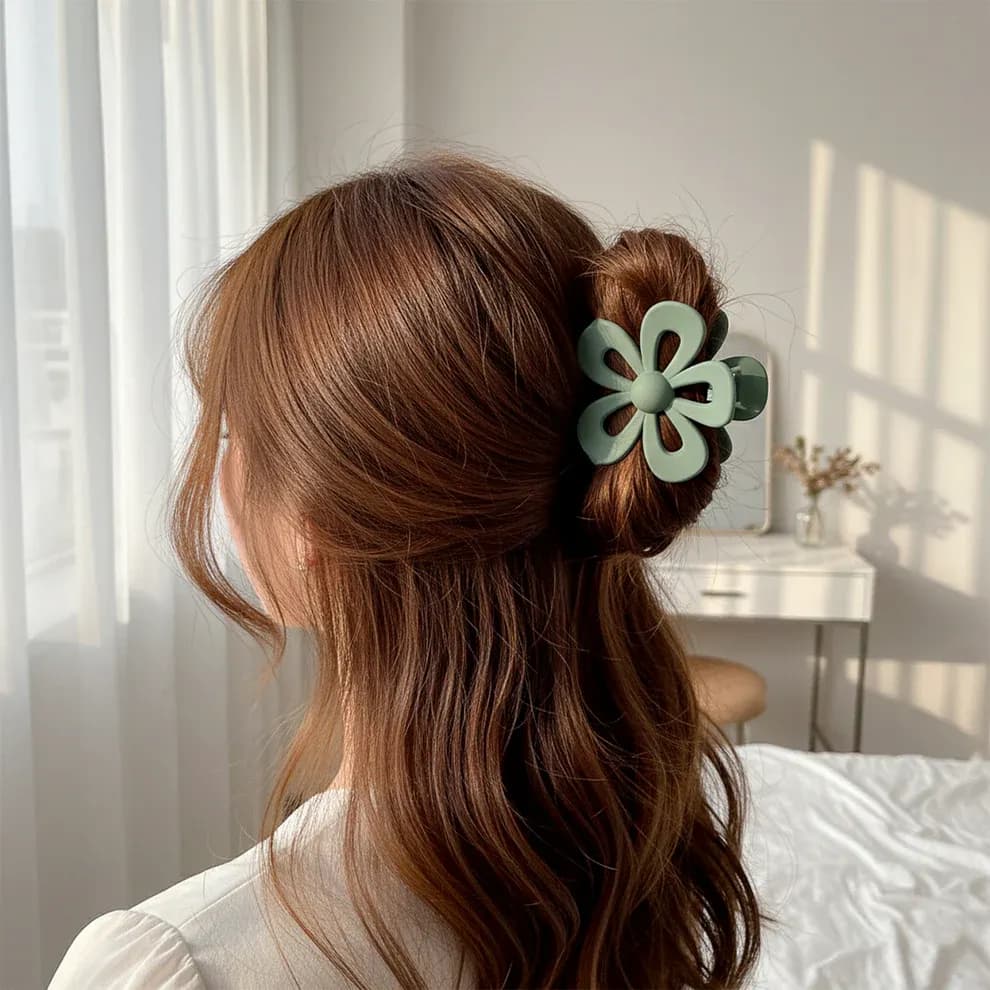 Flower Shaped Hair Claw Clip Main Image 1