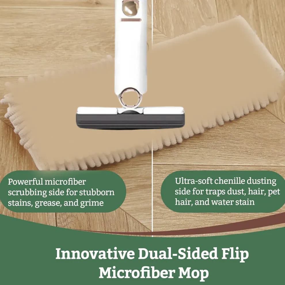 Portable Self-Squeeze Short Mop, with 1 Cotton Head Main Image 1