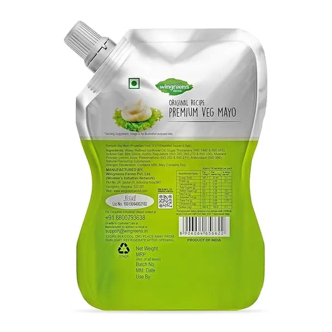 WINGREENS VEG MAYO 800G Main Image 2