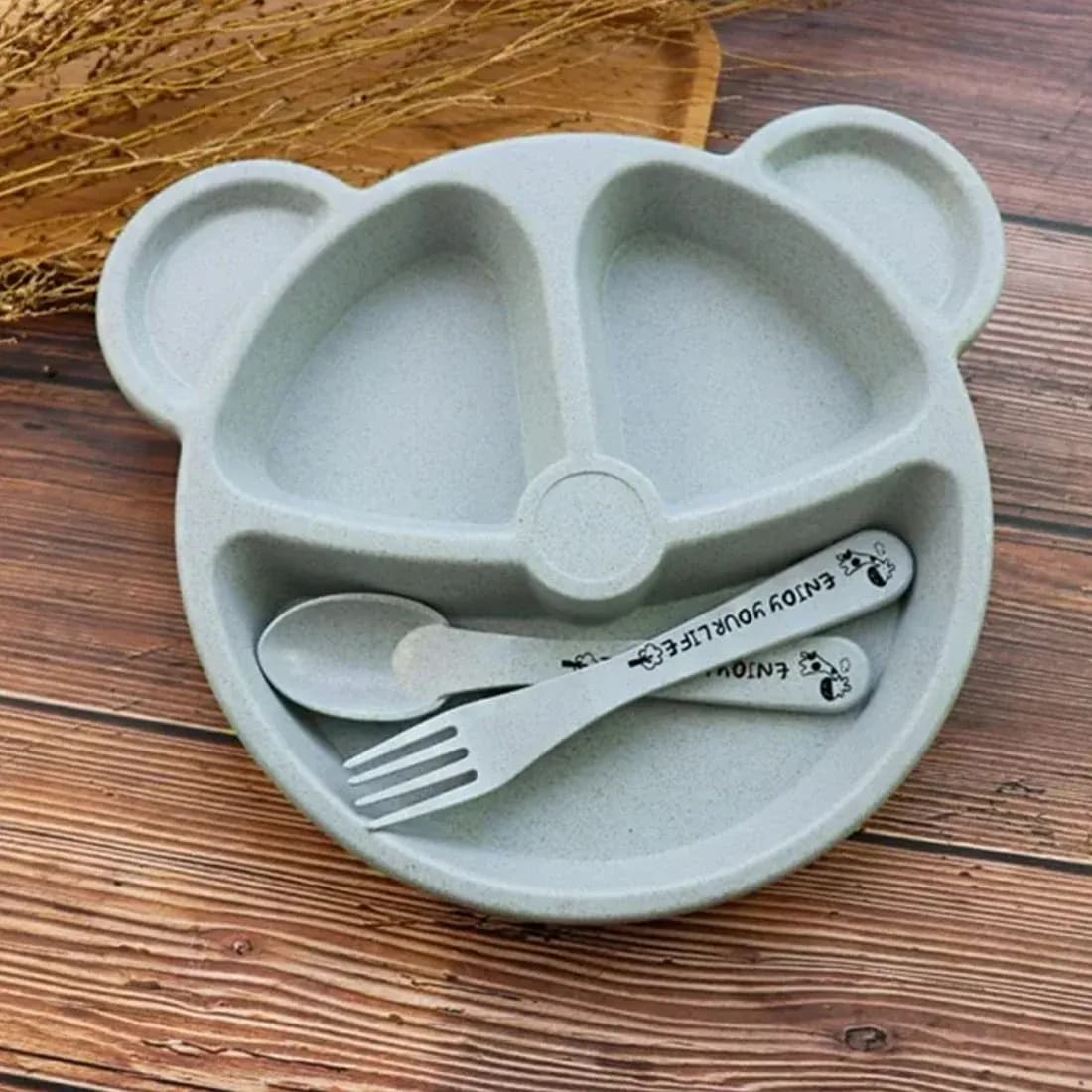 Kids 3 Compartment Food Tray ( 1 Set) Main Image 3