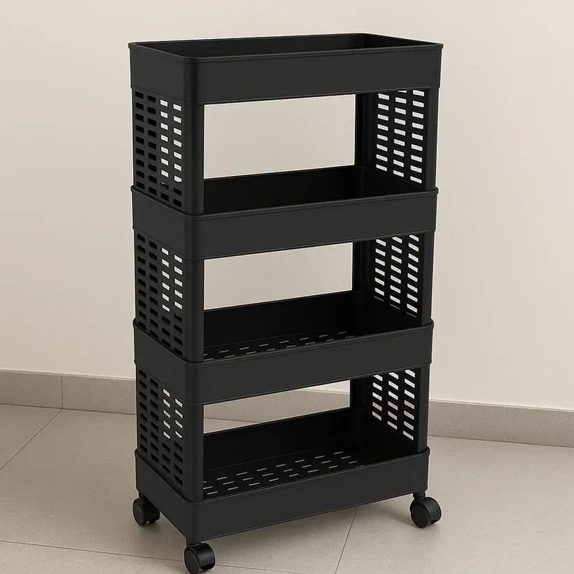 4-Layer Plastic Storage Rack Main Image 1
