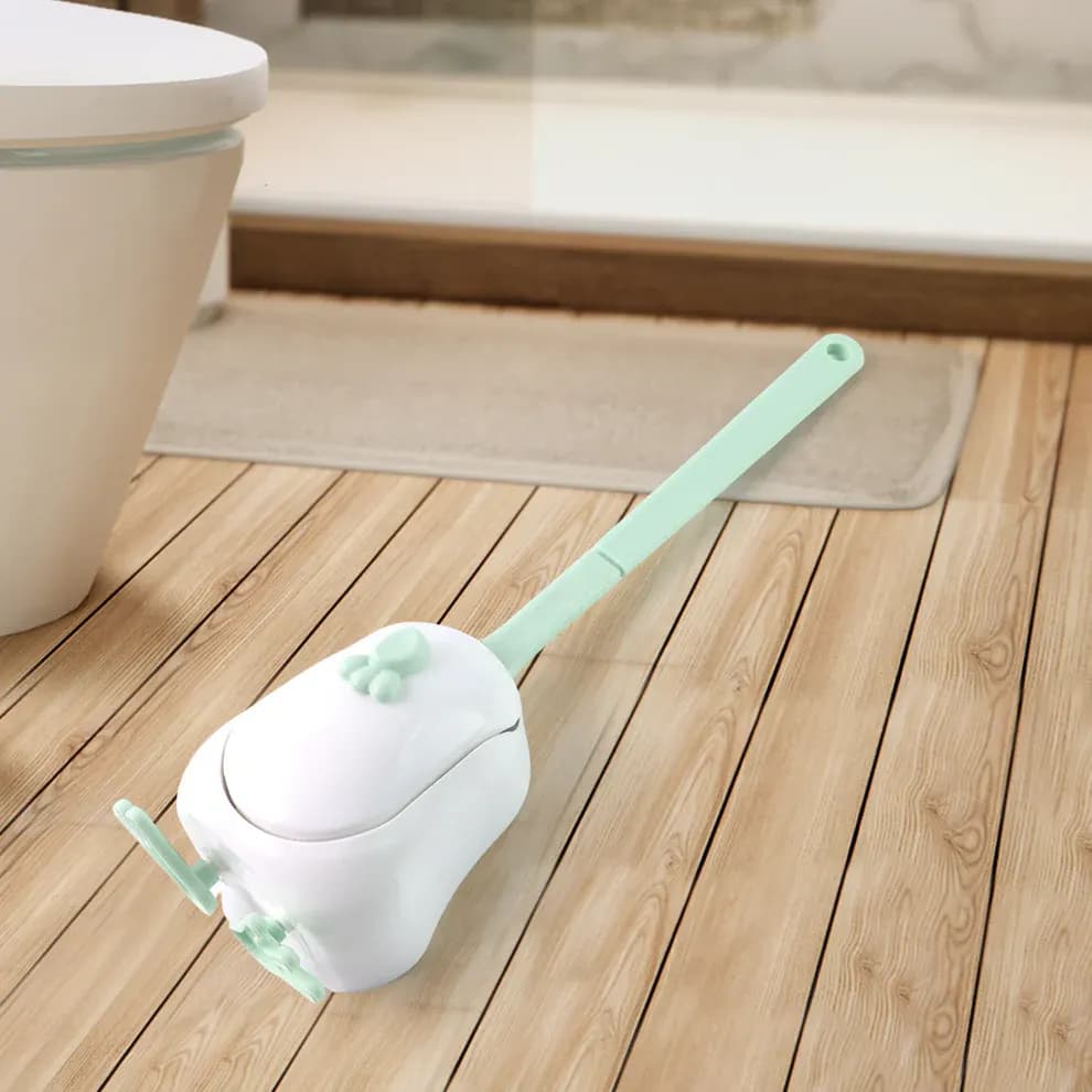 Flexible Silicone Toilet Cleaning Brush Set Main Image 4