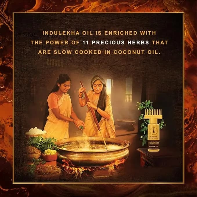 Indulekha Bringha Oil|| Reduces Hair Fall and Grows New Hair|| 100% Ayurvedic Oil|| 250ml Main Image 4