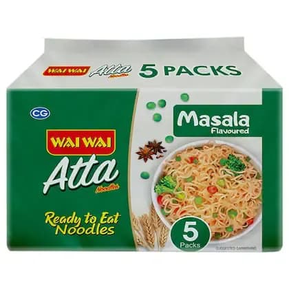 Wai-Wai Veg Atta Masala Flavored Noodles 325G Main Image 5