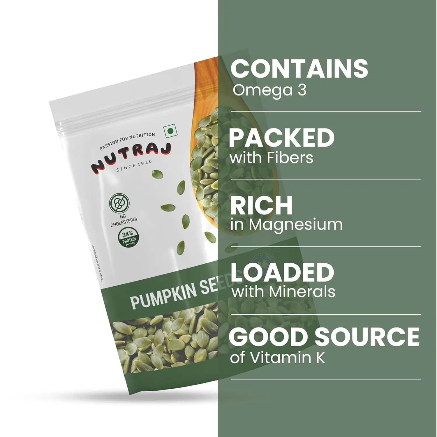 Nutraj Pumpkin Seeds 200g Main Image 3