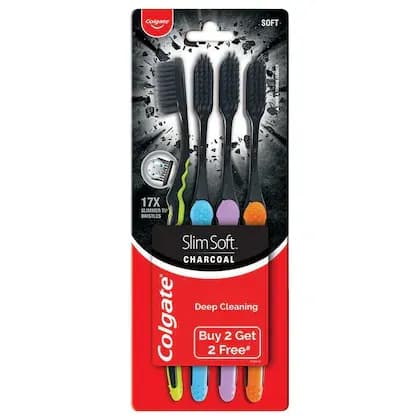 COLGATE SLIM SOFT CHORCOAL BRUSH BUY 2 GET 2 FREE Main Image 5