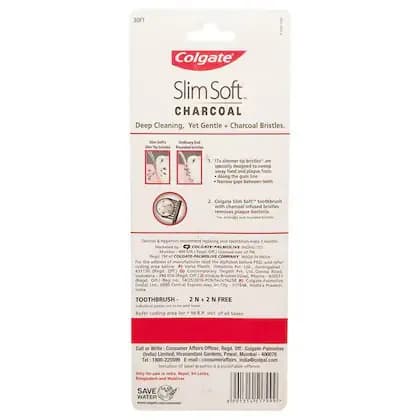 COLGATE SLIM SOFT CHORCOAL BRUSH BUY 2 GET 2 FREE Main Image 1