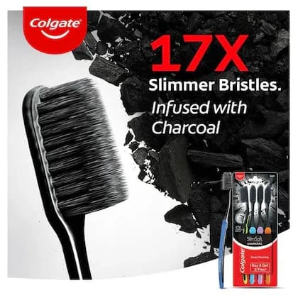 COLGATE SLIM SOFT CHORCOAL BRUSH BUY 2 GET 2 FREE Main Image 2