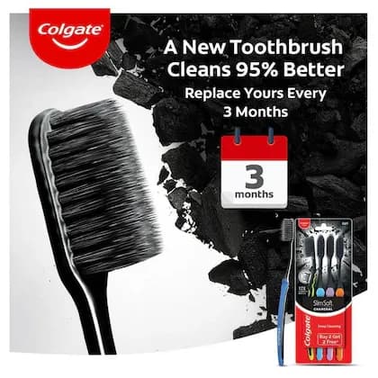COLGATE SLIM SOFT CHORCOAL BRUSH BUY 2 GET 2 FREE Main Image 4