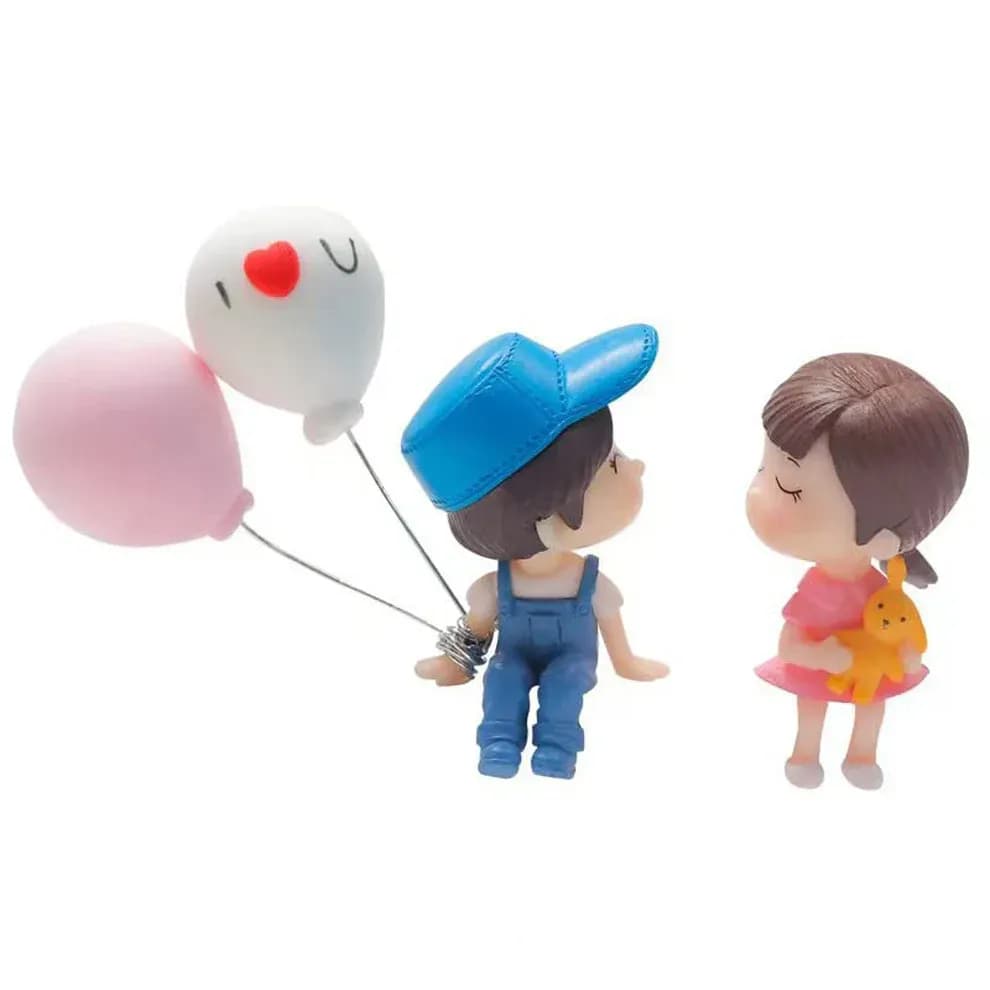 Plastic Cute Couple Car Dashboard Decoration Figurine Set Main Image 3