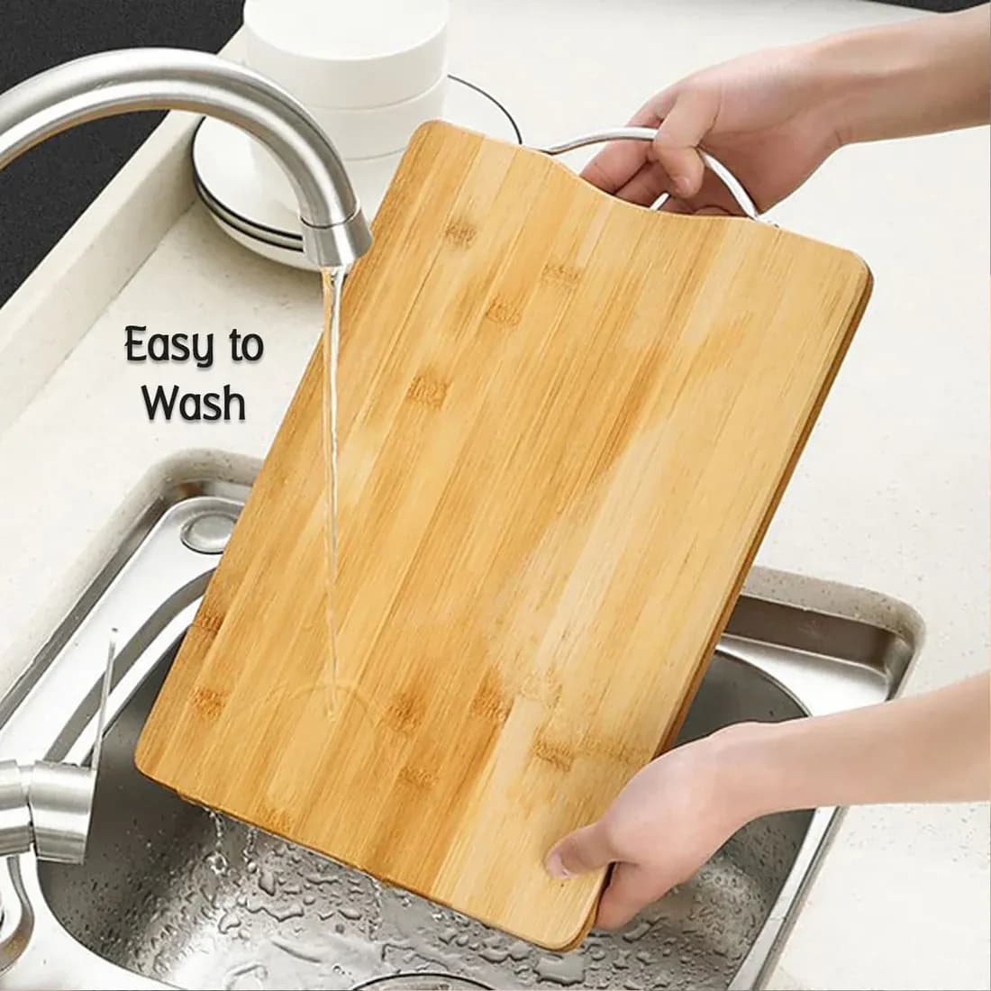 Thick Wooden Bamboo Kitchen Chopping Board Main Image 1