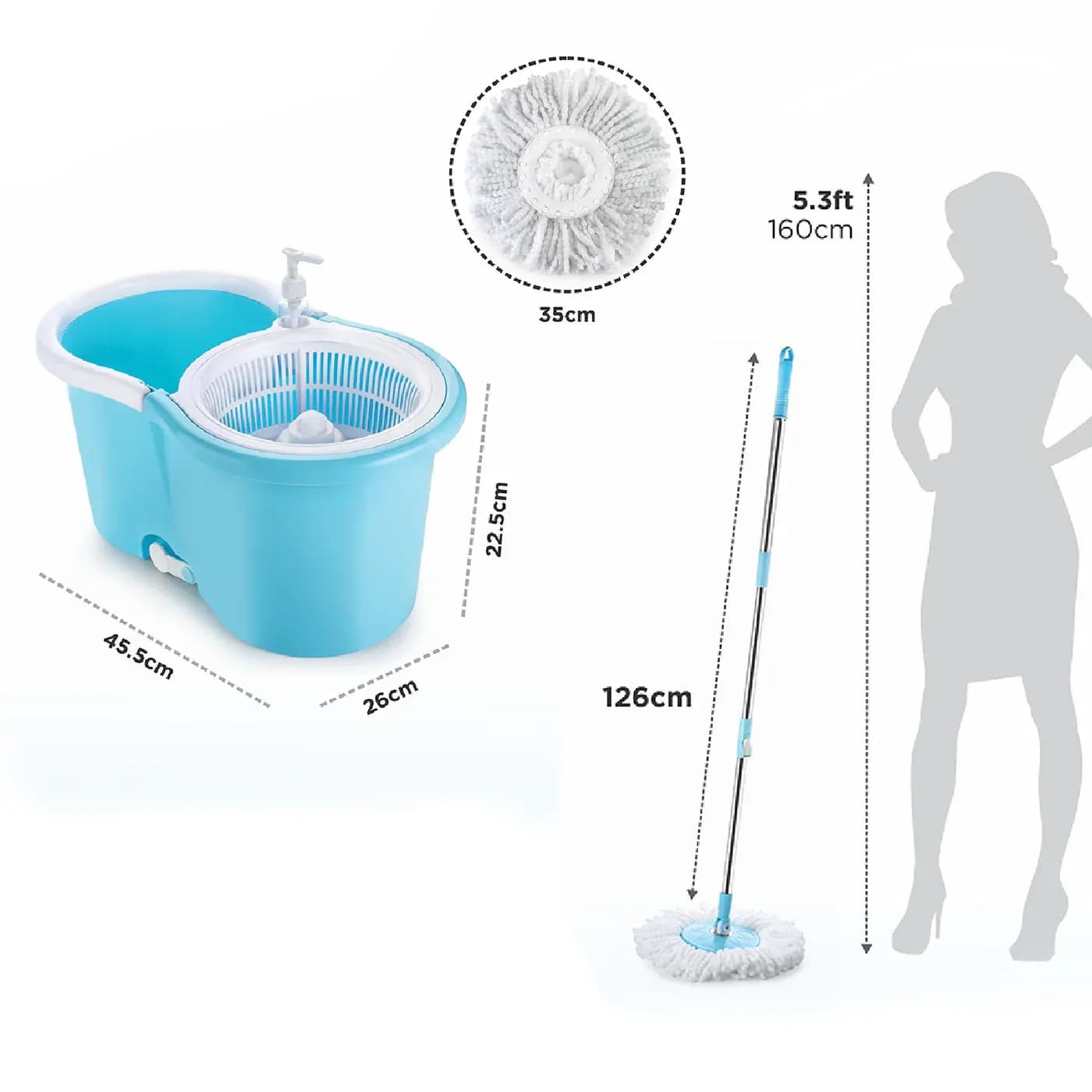 Plastic Spinner Bucket Mop Main Image 2
